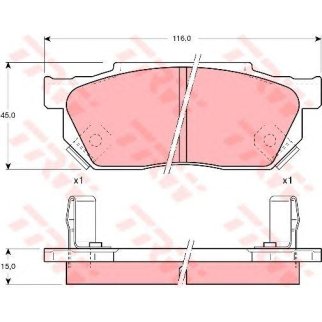 Колодки тормозные передние TRW GDB325 фото