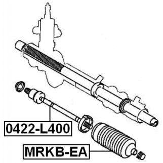 Тяга рулевая FEBEST 0422-L400 фото 2