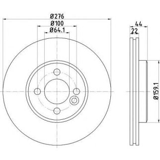 Диск тормозной передний вентилируемый MINTEX MDC2619 фото
