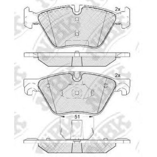 Колодки тормозные передние к-кт NiBK PN0545 фото