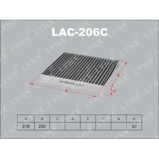 Фильтр салона LYNXauto LAC-206C фото