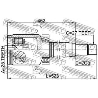 Шрус внутренний правый 25x37.9x27 фото