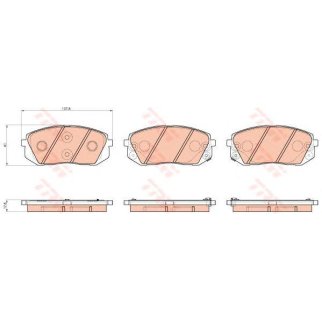 Колодки тормозные передние к-кт TRW GDB3530 фото