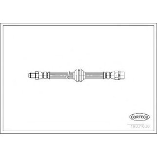 19031636_шланг тормозной передний! L=555 BMW E65/E66/E67 3.0D/3.0-6.0i 01-09 фото