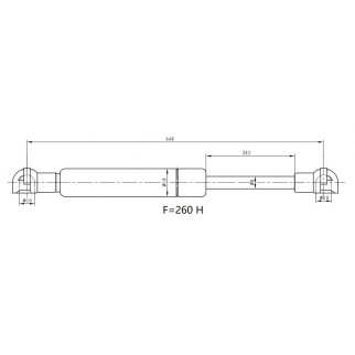 Упор газовый (амортизатор) для а/м Nissan Juke (10-) (крышки багажника) (GS 1411) фото 3