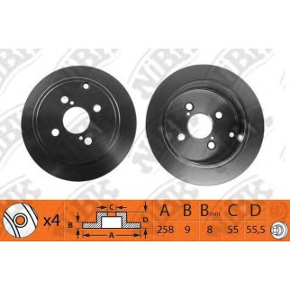 Диск тормозной задний NiBK RN1190 фото