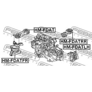 Опора двигателя задняя FEBEST HM-FDATRR фото