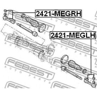 Наконечник рулевой правый FEBEST 2421-MEGRH фото