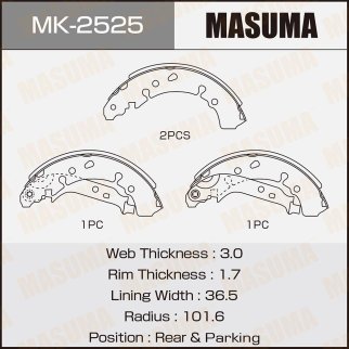Колодки барабанные к-кт Masuma MK-2525 фото