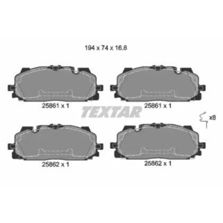 Колодки тормозные передние к-кт TEXTAR 2586101 фото
