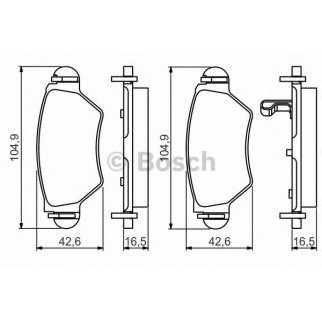 Колодки тормозные задние дисковые к-кт BOSCH 0 986 495 250 фото