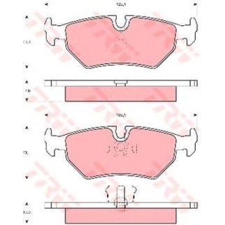 Колодки тормозные задние дисковые к-кт TRW GDB1109 фото