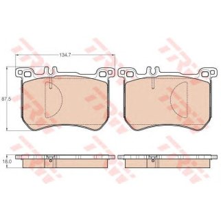 Колодки тормозные передние к-кт TRW GDB2013 фото