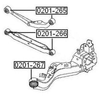 Сайлентблок ASVA 0201-267 фото