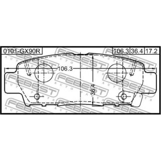 Колодки тормозные задние дисковые к-кт FEBEST 0101-GX90R фото