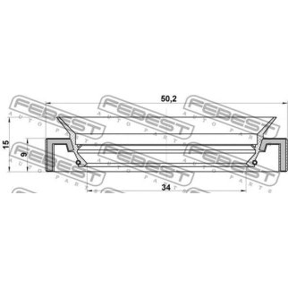 95HAY-36500915L_сальник привода!пер. лев. 36x50x9/15 Subaru Forester/Impreza/Legacy 1.5-3.0 00> фото