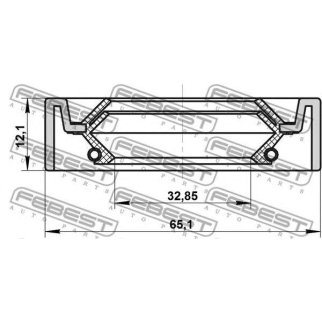 95IDS34651212X_сальник дифференциала! 34.7x65x12 Mitsubishi Pajero 2.8TD/2.4i-3.5i <00 фото