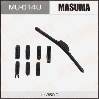 Щетка стеклоочистителя 350 мм бескаркасная 1 шт MASUMA Nano Graphite MU-014U фото