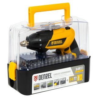 Отвертка аккумуляторная CSL-3,6-01, 3,6В, 1,3Ач, с аксессуарами Denzel фото 13