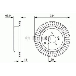 Диск тормозной задний BOSCH 0 986 479 V10 фото