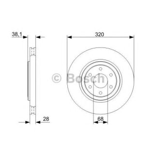 Диск тормозной передний BOSCH 0 986 479 357 фото