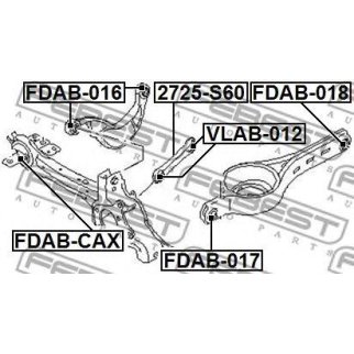 Сайлентблок FEBEST FDAB-016 фото