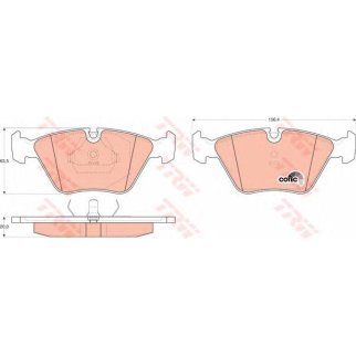 Колодки тормозные передние к-кт TRW GDB916 фото