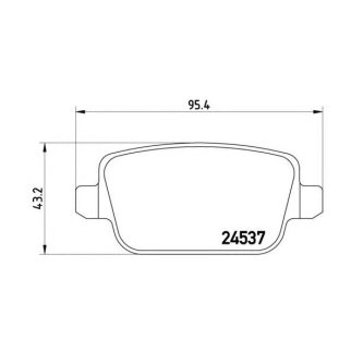 Колодки тормозные задние к-кт Brembo P 44 016 фото
