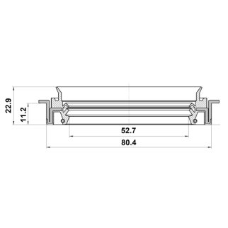 Сальник ступичный передний 52.7x80.4x11.2x22.9 фото 2