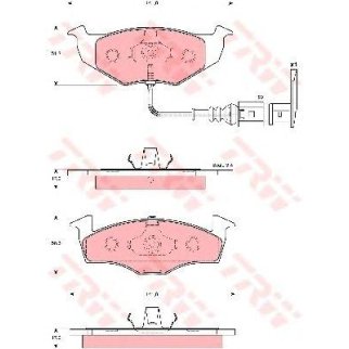Колодки тормозные TRW GDB1586 фото