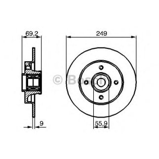Диск тормозной задний BOSCH 0 986 479 275 фото