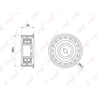 Ролик ГРМ LYNXauto PB3022 фото