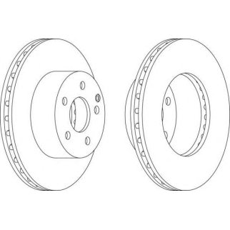 Диск тормозной передний вентилируемый FERODO DDF1668 фото