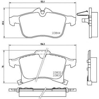 Колодки тормозные передние к-кт TEXTAR 2383201 фото
