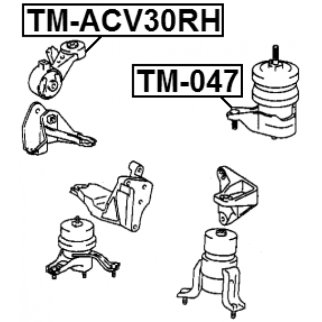 Опора двигателя правая FEBEST TM-ACV30RH фото 2