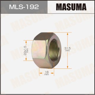 MLS-192_гайка колесная! M22x1.5 Isuzu фото