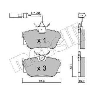 Колодки тормозные к-кт metelli 22-0346-1 фото
