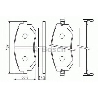 Колодки тормозные передние к-кт BOSCH 0 986 494 558 фото
