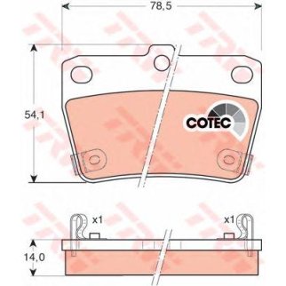Колодки тормозные задние дисковые к-кт TRW GDB3279 фото