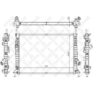 Радиатор основной Stellox 10-25182-SX фото