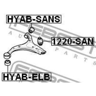 Сайлентблок передний подвески FEBEST HYAB-SANS фото