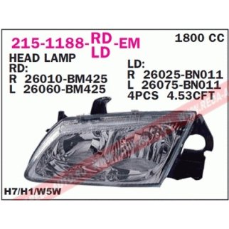 Фара левая DEPO 215-1188L-LD-EM фото