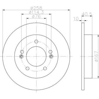 Диск тормозной задний MINTEX MDC2239 фото