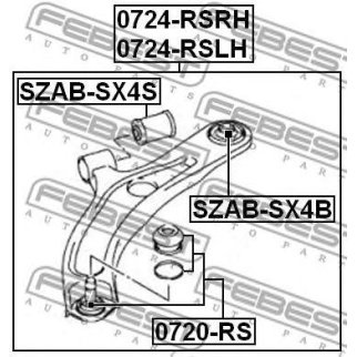 Сайлентблок FEBEST SZAB-SX4S фото