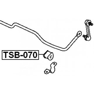 Втулка заднего стабилизатора FEBEST TSB-070 фото 2
