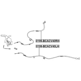 0199-BCACV40RH_трос стояночного тормоза! прав. Toyota Camry фото 2