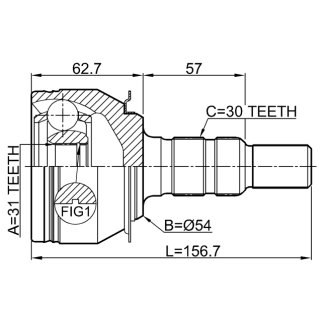 ШРУС наружный передний FEBEST 1010-J309 фото 2
