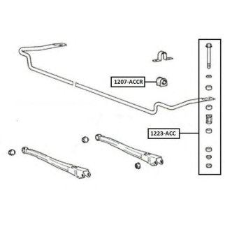 Стойка переднего стабилизатора ASVA 1223-ACC фото