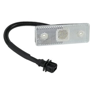 87-33634-SX_фонарь габаритный! LED БЕЛЫЙ прямоугольный с проводом Omn MB фото