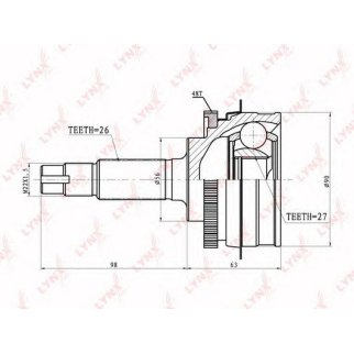 ШРУС наружный LYNXauto CO7523A фото